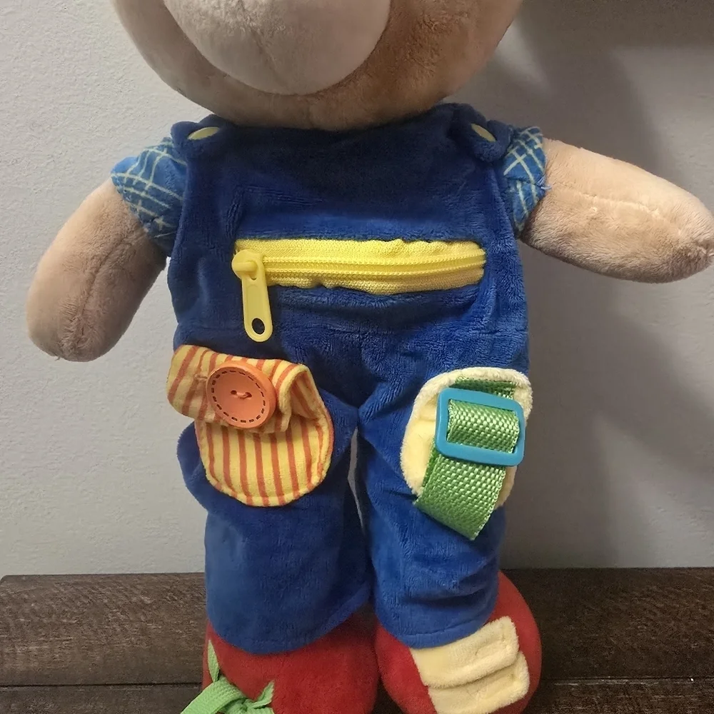 Linzy Learn To Dress Teddy Bear Educational Plush Stuffed Animal Toy